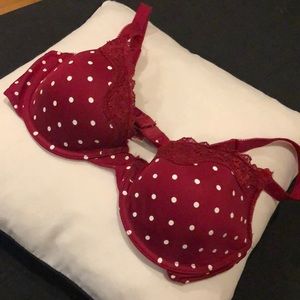Red Polka Dot Bra - 36B made by Triumph.